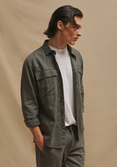 Camicia misto lino con tasconi