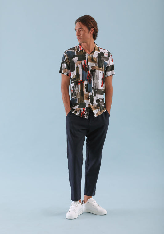 Pantaloni misto lino