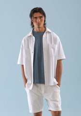 Half-sleeve shirt with large pockets