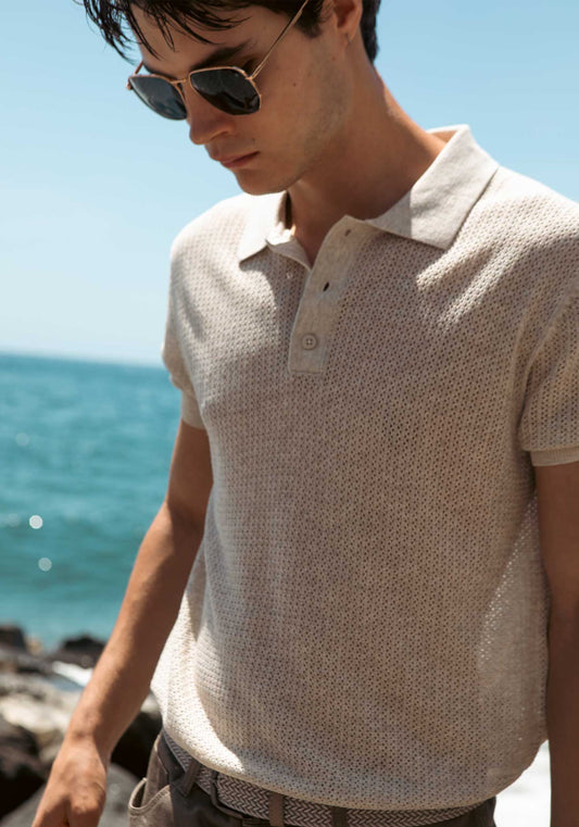 Polo in maglia forata