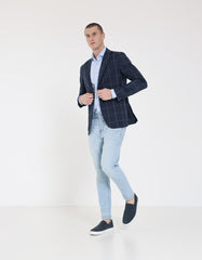 Giacca a quadri|Colore:Blue