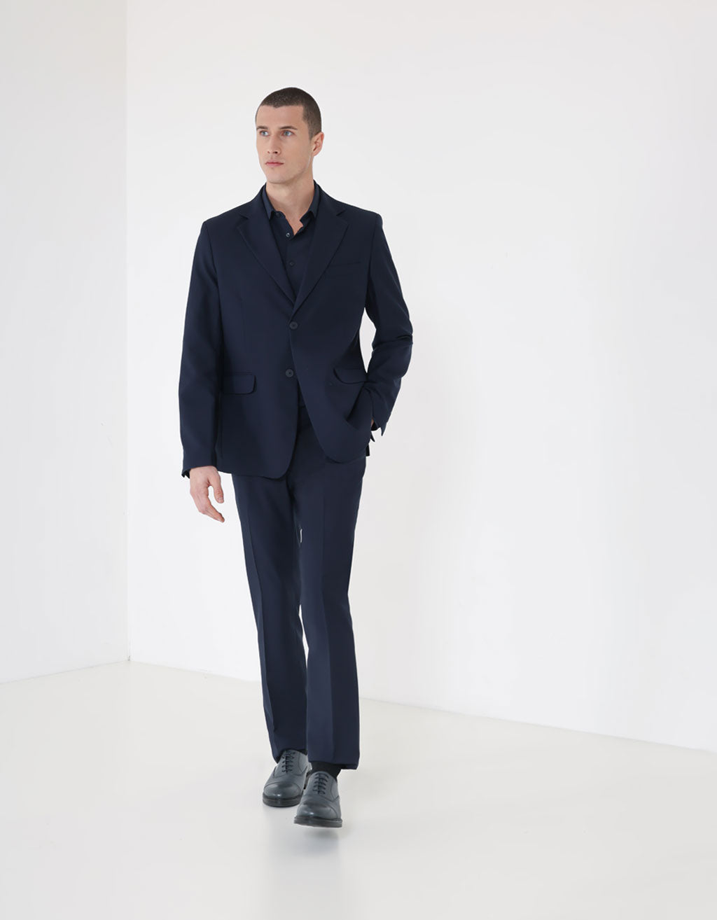Abito tessuto strutturato|Colore:Blue