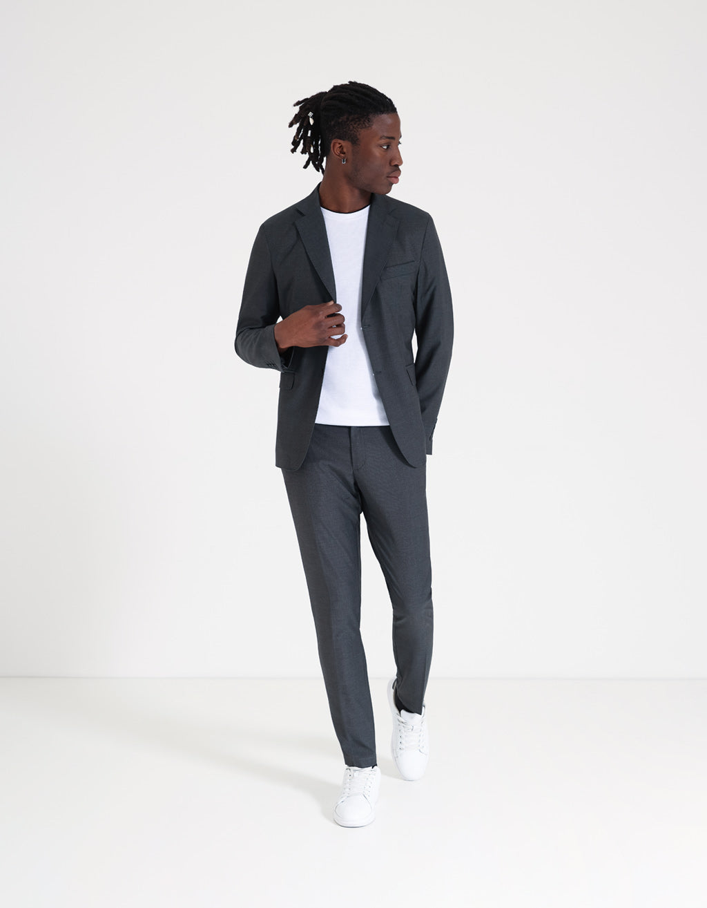 Abito tessuto strutturato|Colore:Grigio