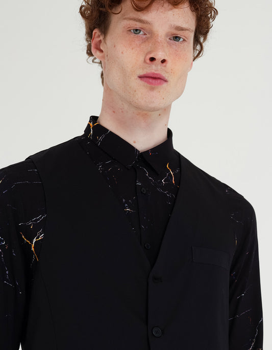 Gilet tinta unita|Colore:Nero