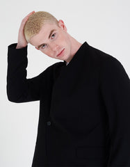 Giacca senza collo|Colore:Nero