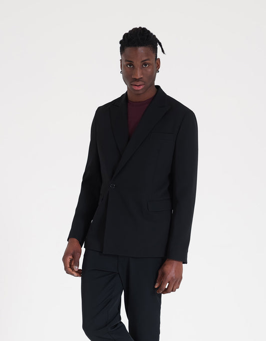 Giacca con collo revers|Colore:Nero