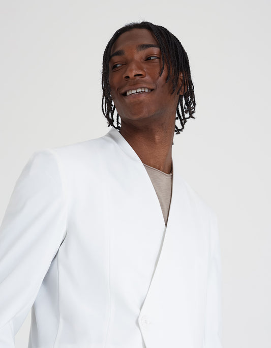 Giacca senza collo|Colore:Bianco
