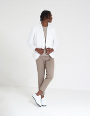 Giacca senza collo|Colore:Bianco