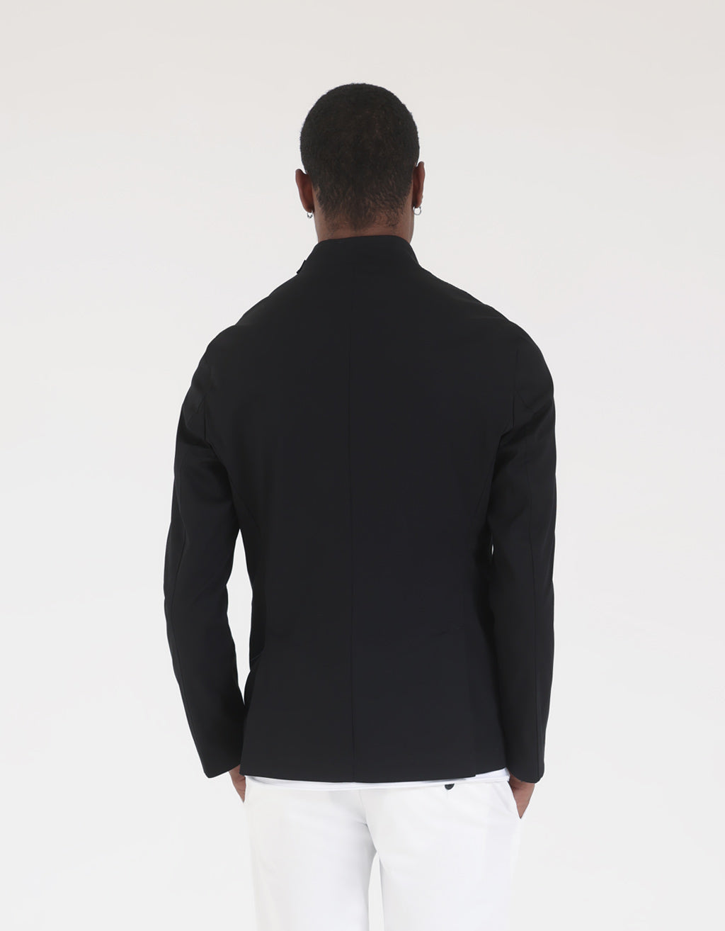 Giacca con collo alla coreana|Colore:Nero