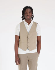 Gilet in misto viscosa|Colore:Beige