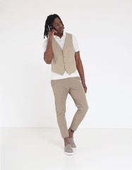 Gilet in misto viscosa|Colore:Beige