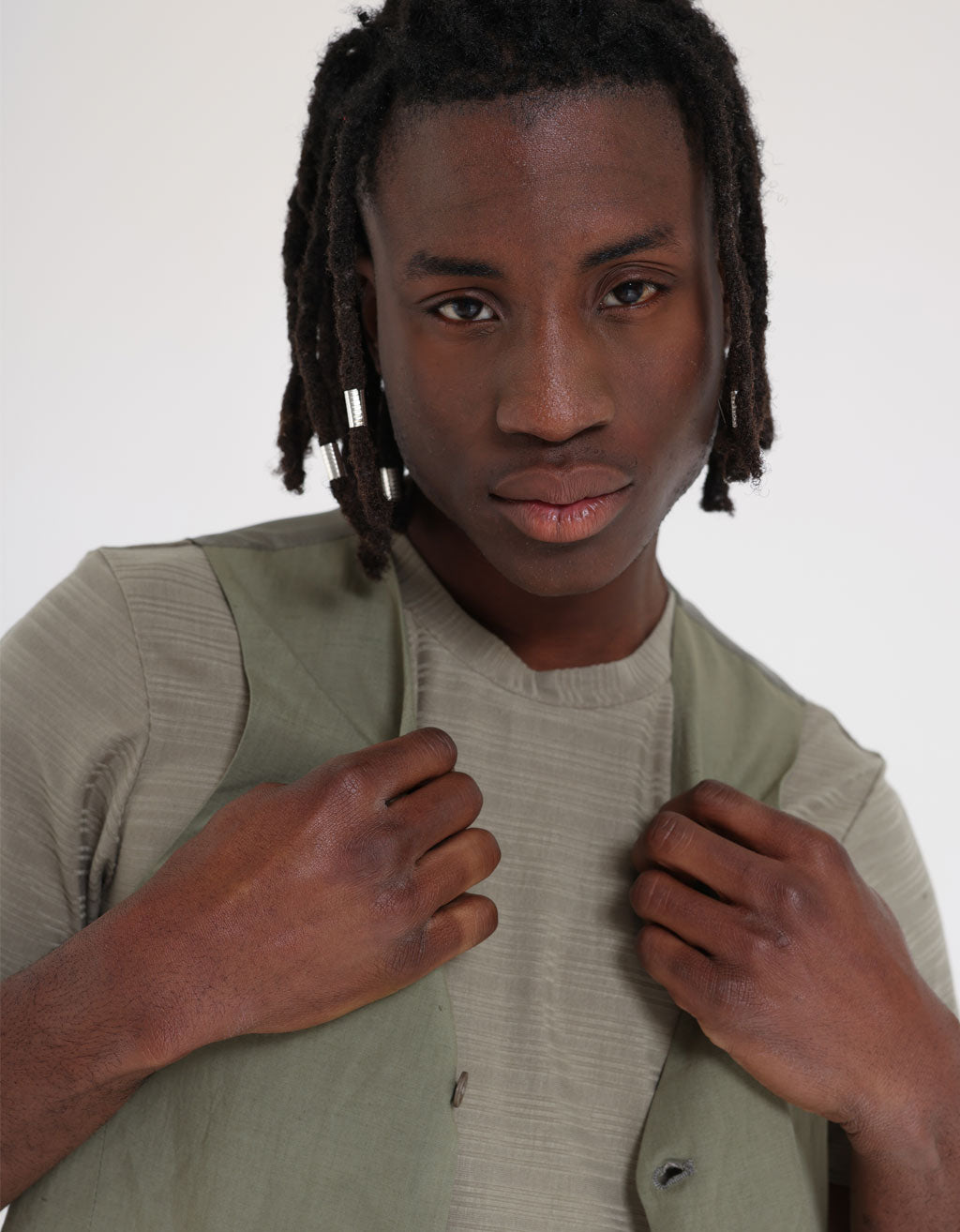 Gilet in misto viscosa|Colore:Verde