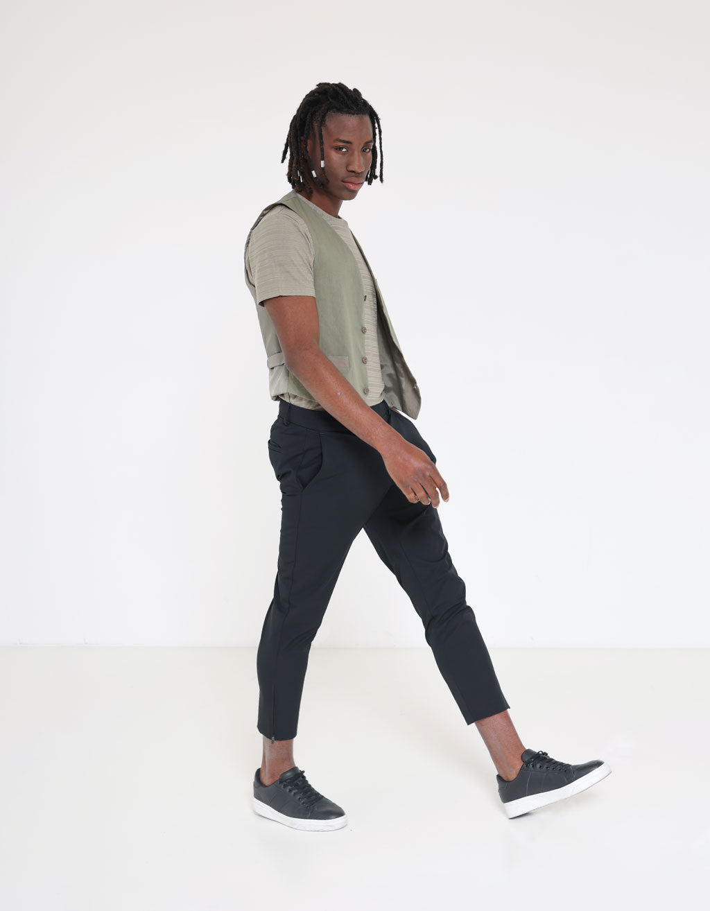 Gilet in misto viscosa|Colore:Verde