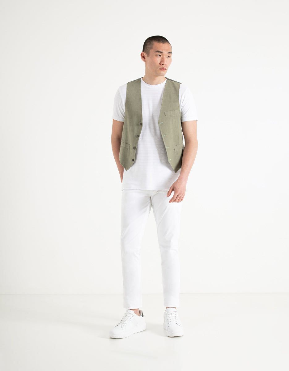 Gilet in misto viscosa|Colore:Verde