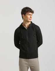 Hooded sweatshirt with zip