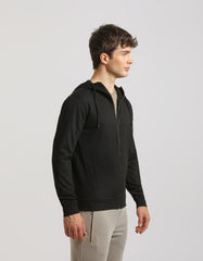 Hooded sweatshirt with zip