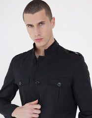 Giacca misto cotone|Colore:Nero