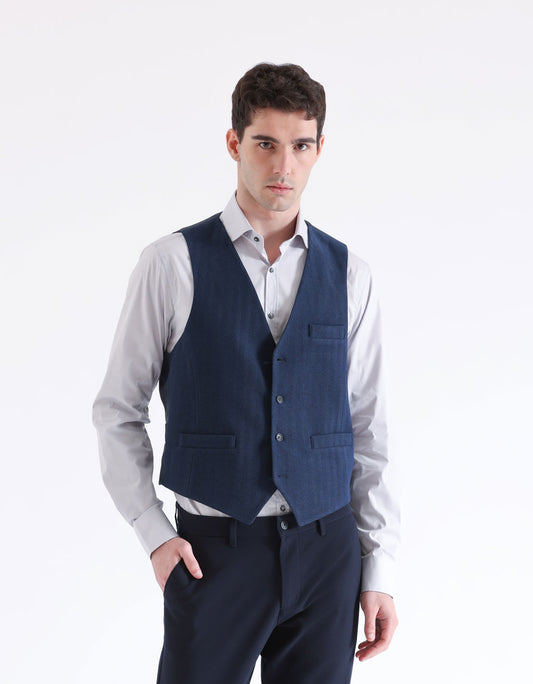 GILET TINTA UNITA|Colore:Blue