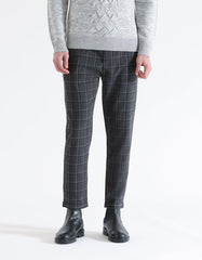 Pantaloni chino con fantasia a quadri