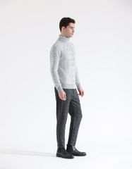 Pantaloni chino con fantasia a quadri