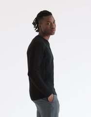 Braided crew neck sweater