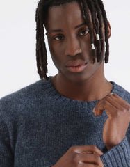 Wool blend crew neck sweater