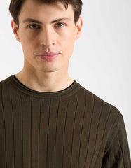 Viscose crew-neck sweater