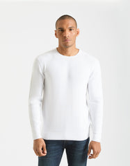 Viscose crew-neck sweater