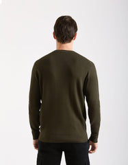 Viscose crew-neck sweater