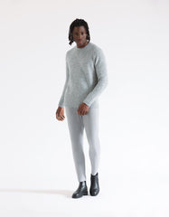 Wool blend crew neck sweater