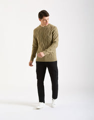 Crew-neck sweater with diamonds