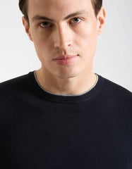 Viscose crew neck sweater