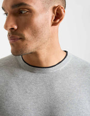 Viscose crew neck sweater