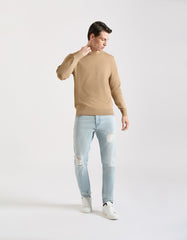 Viscose crew neck sweater