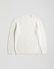 Crew-neck sweater with braid