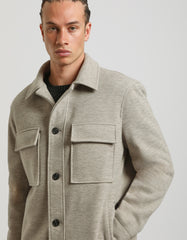 Shirt jacket with buttons