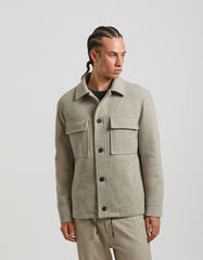 Shirt jacket with buttons