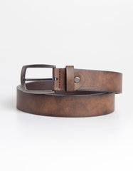 Marbled faux leather belt