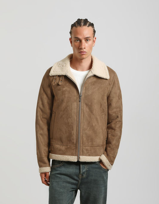 Suede-effect sheepskin