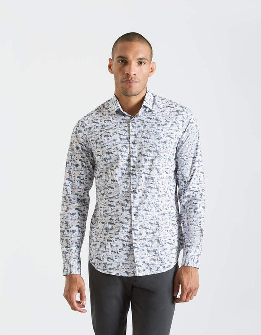 Easy care patterned shirt