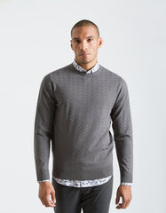Viscose crew-neck sweater