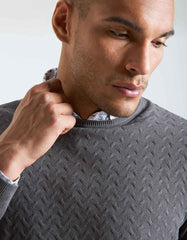 Viscose crew-neck sweater