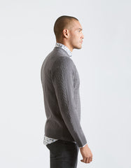 Viscose crew-neck sweater