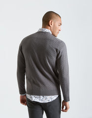Viscose crew-neck sweater