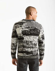 Patterned crew neck sweater