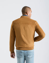 Suede-effect bomber jacket