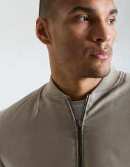 Suede-effect bomber jacket