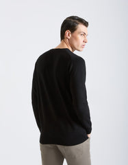 Viscose crew neck sweater