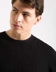 Viscose crew-neck sweater