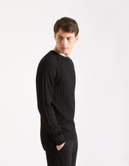 Viscose crew-neck sweater